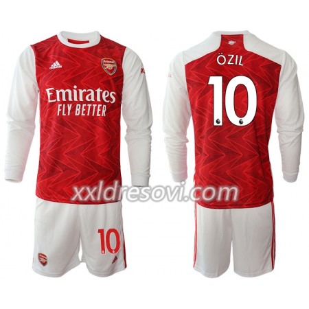 Arsenal Mesut Ozil 10 Domaći Dječji Komplet Dresovi za Nogomet 2020-2021 Dugim Rukavima (+ kratke hlače)